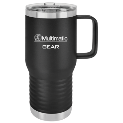 Polar Camel 20 oz. Black Vacuum Insulated Travel Mug with Slider Lid